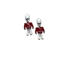 Sterling Silver  British Nutcracker stud earrings